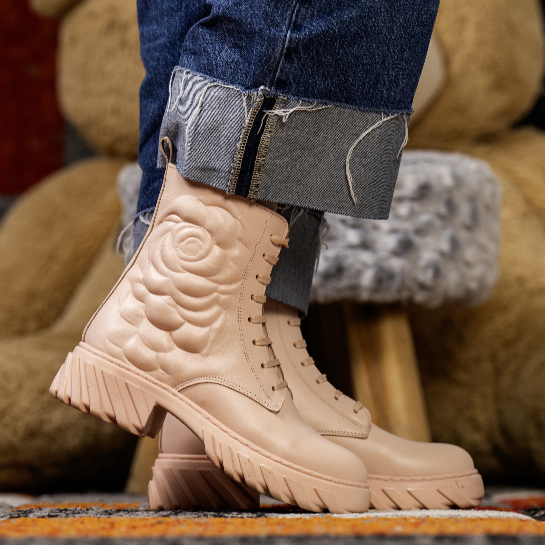 Youth Boots PONKI ROSES Powder №36-39